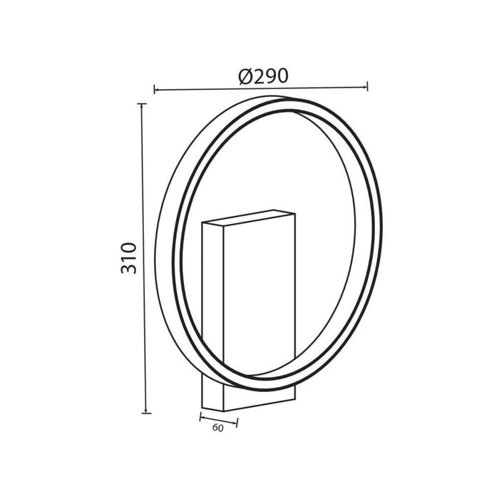 LED АПЛИК MATTEO 12W 3000-6400K ЧЕРНО