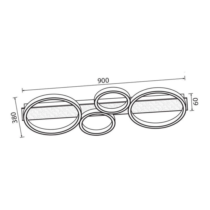 LED ПЛАФОН MATTEO-C 38W 3000-6400K ЧЕРНО