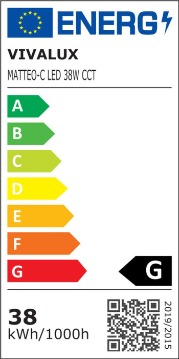 LED ПЛАФОН MATTEO-C 38W 3000-6400K ЧЕРНО