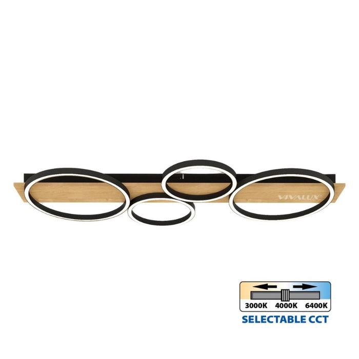 LED ПЛАФОН MATTEO-C 38W 3000-6400K ЧЕРНО
