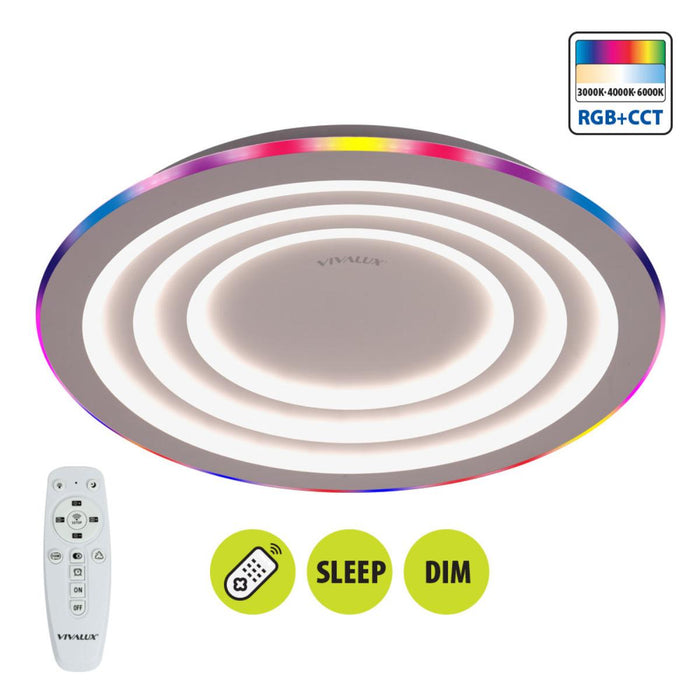 LED ПЛАФОН DALIA 80W С ДИСТАНЦИОННО RGB