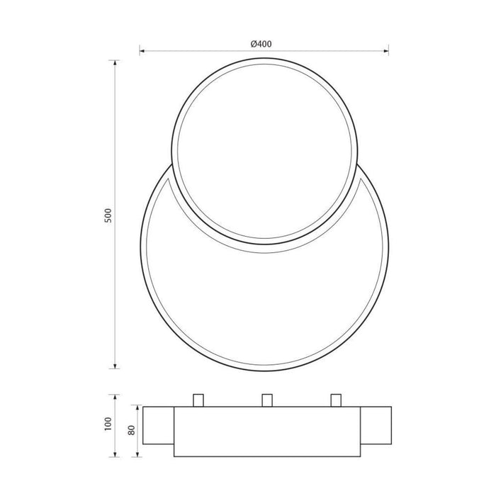 LED ПЛАФОН PEBBLE 35W 3000-6000K ЧЕРЕН