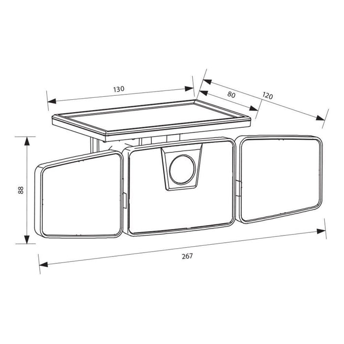 LED ПРОЖЕКТОРИ BAT SOLAR 7W IP44 6400K