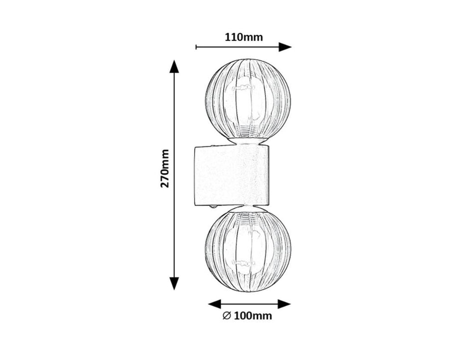 АПЛИК ЗА БАНЯ COLZAR G9 2XMAX3 5W H28CM