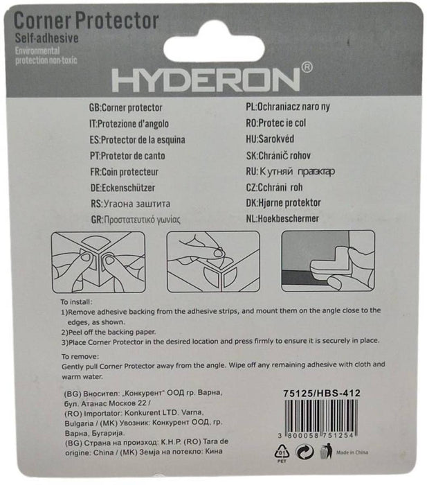 ПРОТЕКТОР ЗА ЪГЛИ СИВ HBS-412 4БР