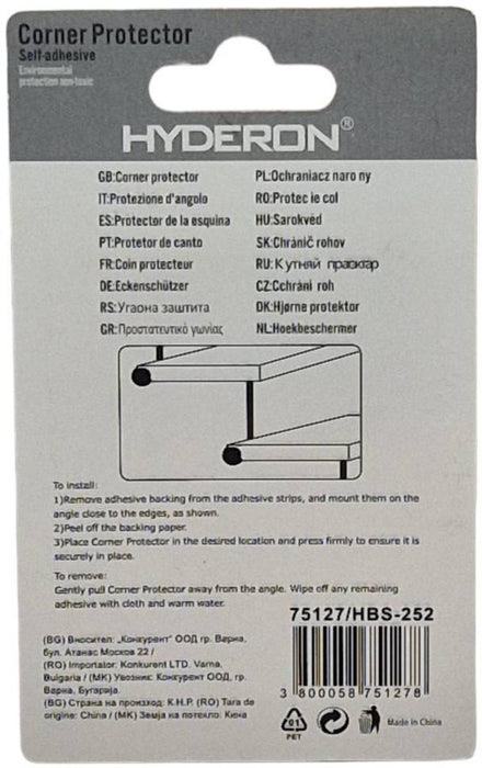 ПРОТЕКТОР ТОПЧЕ ЗА ЪГЛИ HBS-252 4БР СИВ