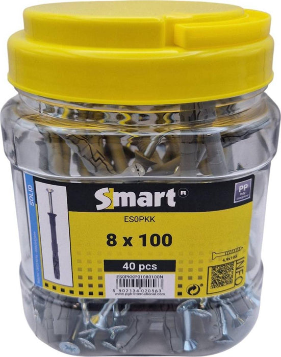 ПИРОН ДЮБЕЛ СЪС СКРИТА ЯКА 8Х100 40БР