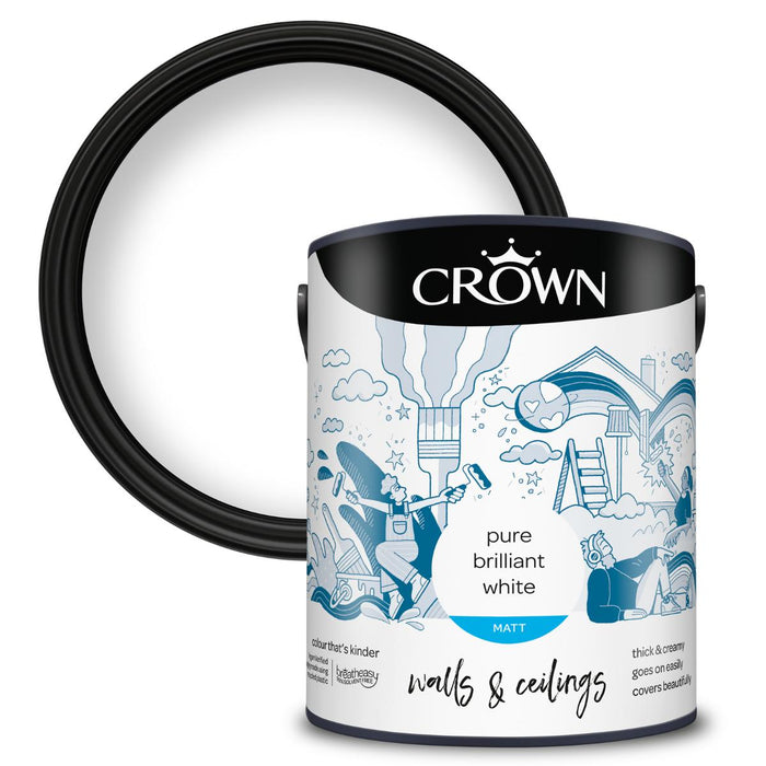 ИНТЕРИОРНA БОЯ CROWN BRILLIANT WHITE 5L