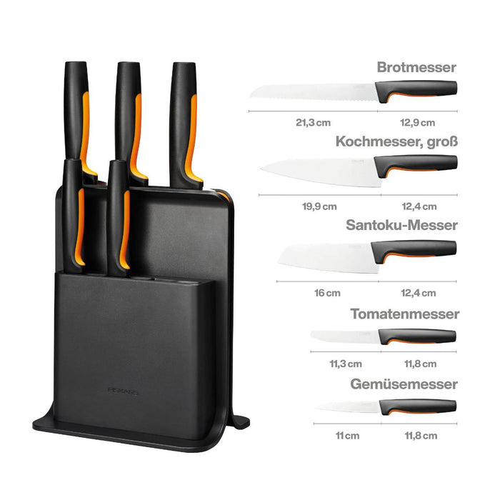 НОЖОВЕ С ПОСТАВКА КУХНЕНСК 5БР FISKARS