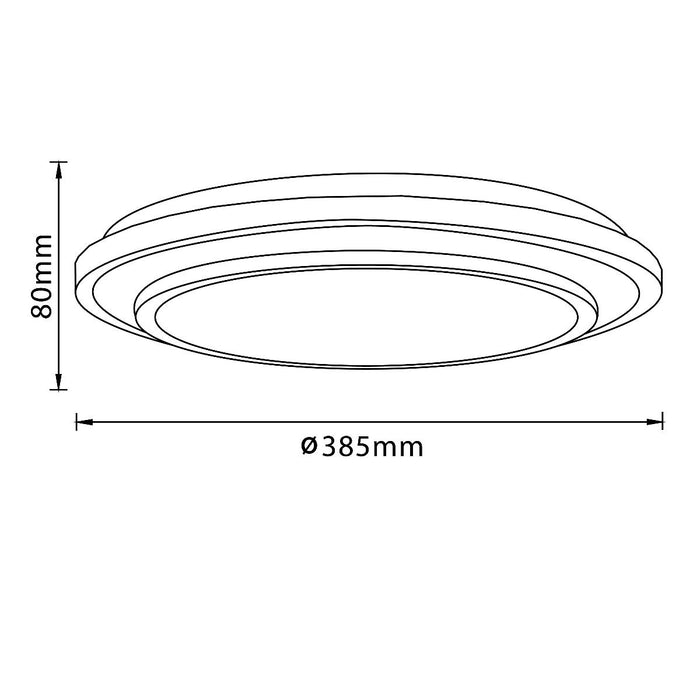 LED ПЛАФОН LUCIANO 24W Ф38.5 СМ