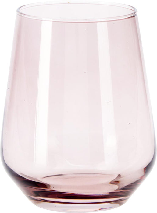 ЧАША СТЪКЛО 425ML 68XH110MM РОЗОВО