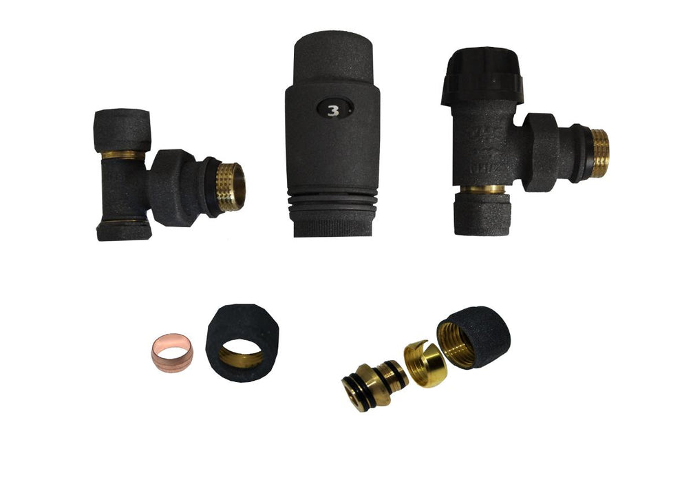 СЕТ CAYMAN-5 BLACK ЪГЛОВ 1/2''Х Ф16 И Ф1