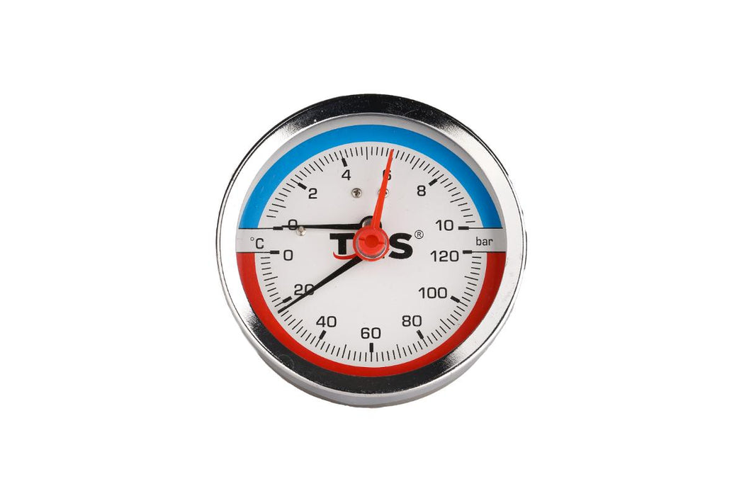 АКСИАЛЕН ТЕРМОМАНОМЕТЪР 0-10 BАR0°-120°