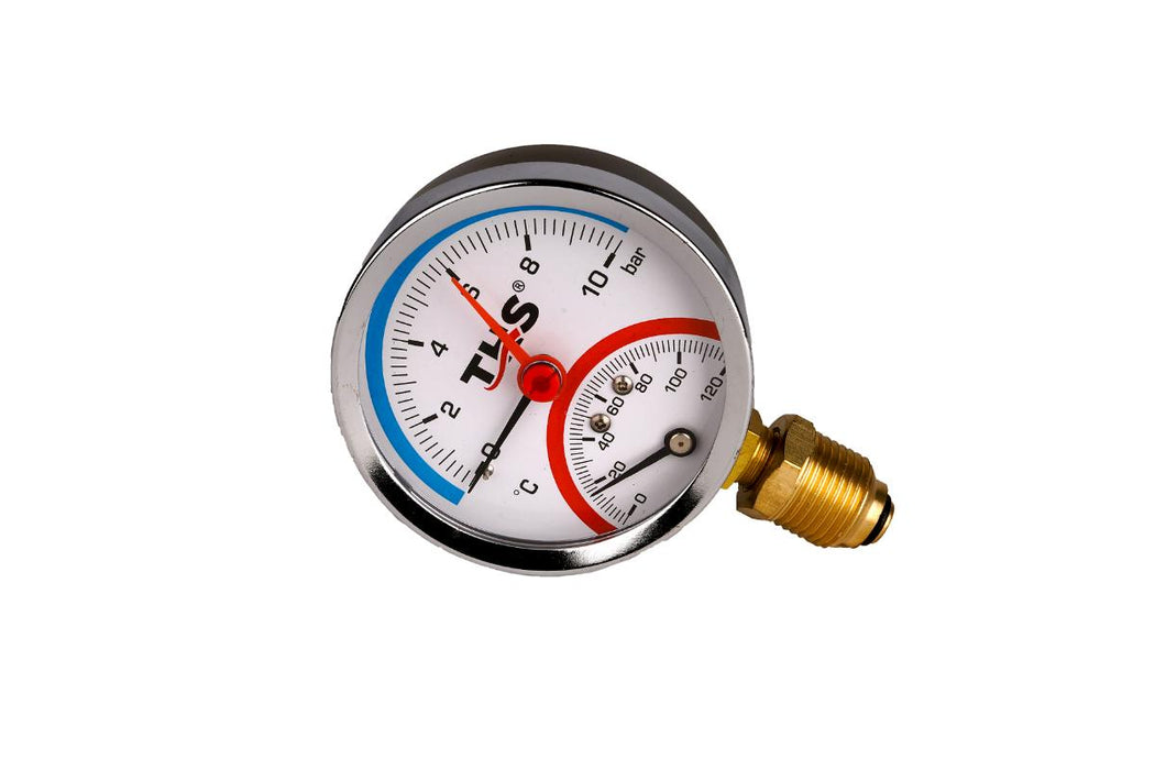 РАДИАЛЕН ТЕРМОМАНОМЕТЪР 0-10 BАR0°-120°