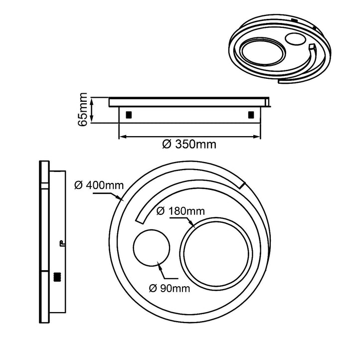 LED ПЛАФОН THEKLA 34W CCT 3500LM