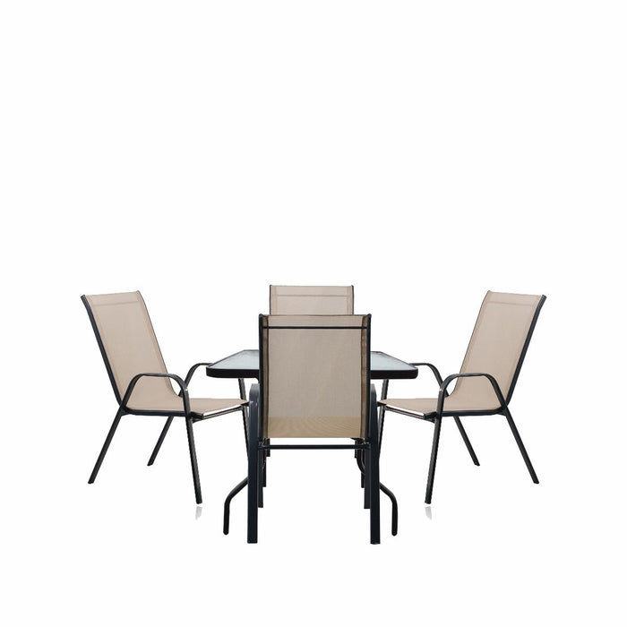 СТОЛ СТОМАНА/ТЕКСТИЛЕН БЕЖ HOME B