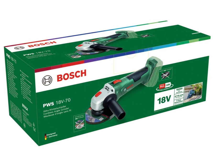 АКУМУЛАТОРЕН ЪГЛОШЛАЙФ BOSCH PWS 18V-70