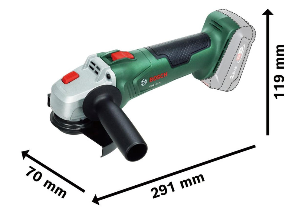 АКУМУЛАТОРЕН ЪГЛОШЛАЙФ BOSCH PWS 18V-70