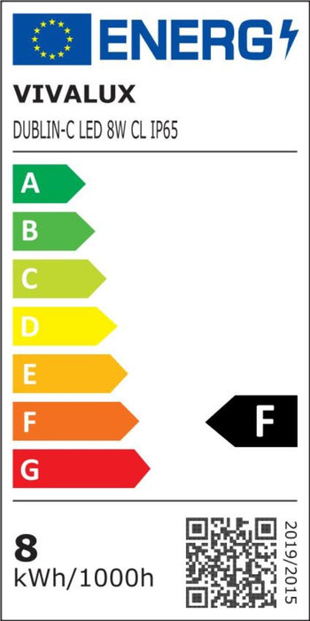 LED АПЛИК ФАСАДЕН DUBLIN-C 8W CL IP65