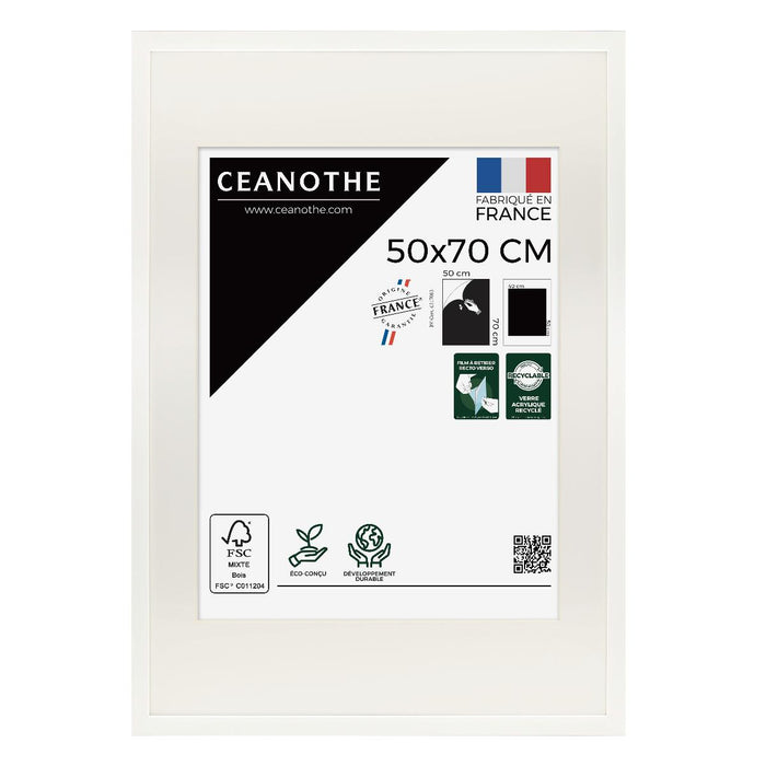 РАМКА 50X70 СМ ОТВОР 40X50 MILAN БЯЛА