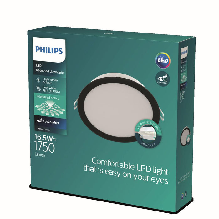 LED ПАНЕЛ PHILIPS 16.5W 4000К КРЪГ ЧЕРЕН
