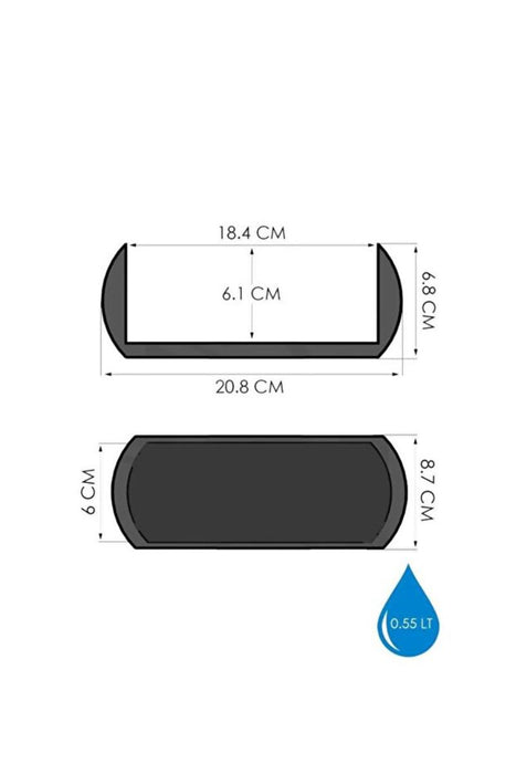 САКСИЯ CORAL PVC 21Х8 СМ АНТРАЦИТ