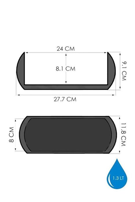 САКСИЯ CORAL PVC 28Х12 СМ АНТРАЦИТ