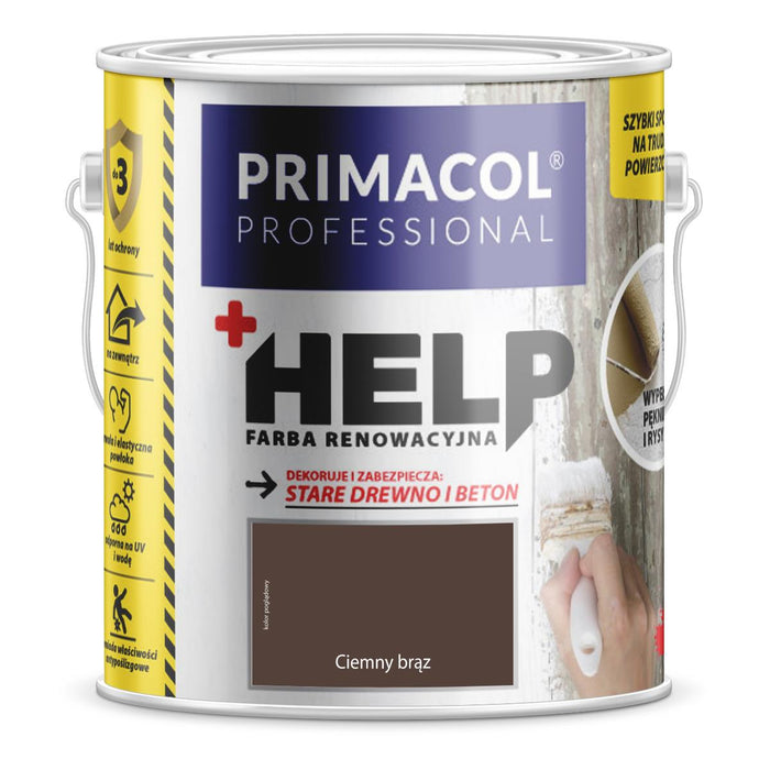 БОЯ ЗА РЕНОВАЦИЯ HELP+ ТЪМНО КАФЯВ 2.5L