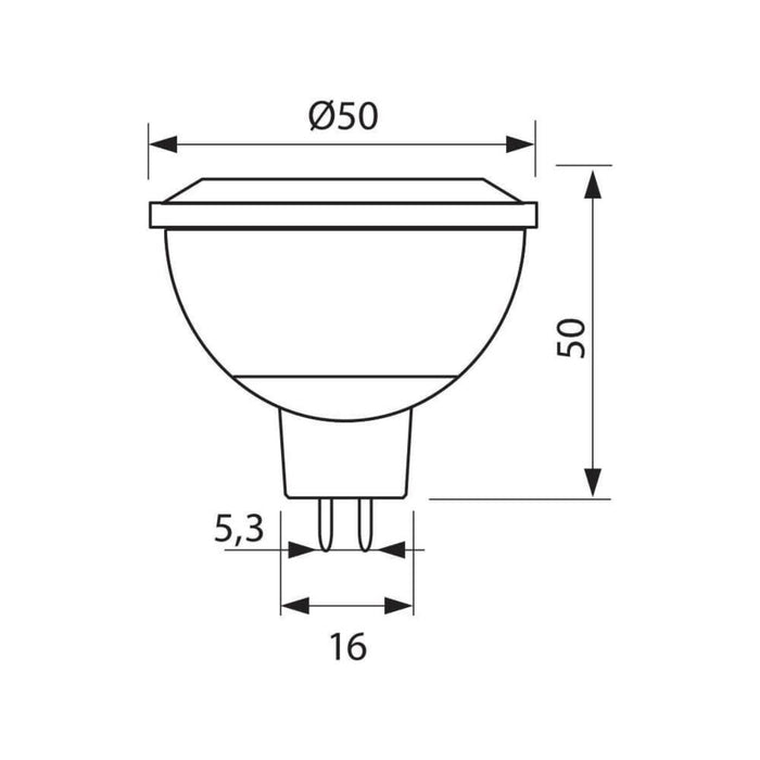 LED ЛАМПА PROXI MR16 12V 5W G5.3W 6400K