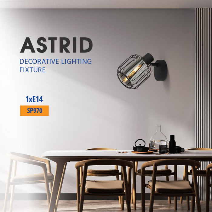 СПОТ ASTRID ТЕЛ И СТЪКЛО 1XE14