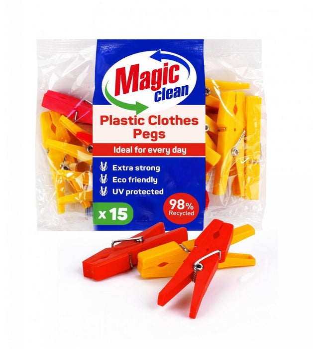 ЩИПКИ ЗА ПРАНЕ MAGIC 7,5 СМ,15 БР,ЦВЕТНИ