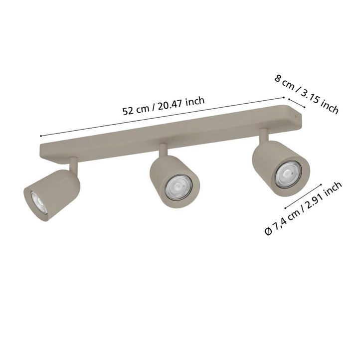 СПОТ CAMALDOL 3ХGU10 БЕЖОВ ЦВЯТ