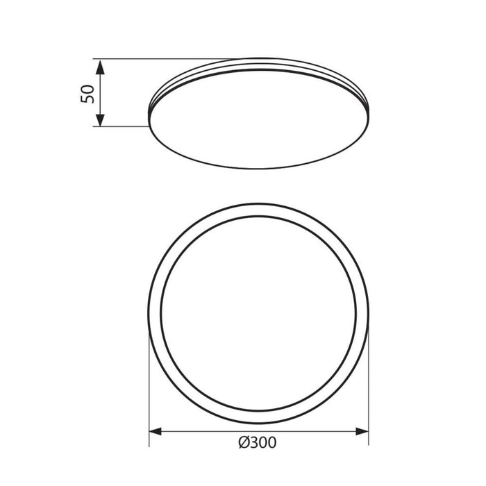 LED ПЛАФОН 24W 30CM CCT DIM 1920LM БЯЛ VIVALUX NANCY