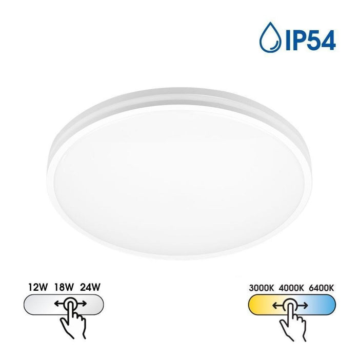 LED ПЛАФОН 24W 30CM CCT DIM 1920LM БЯЛ VIVALUX NANCY