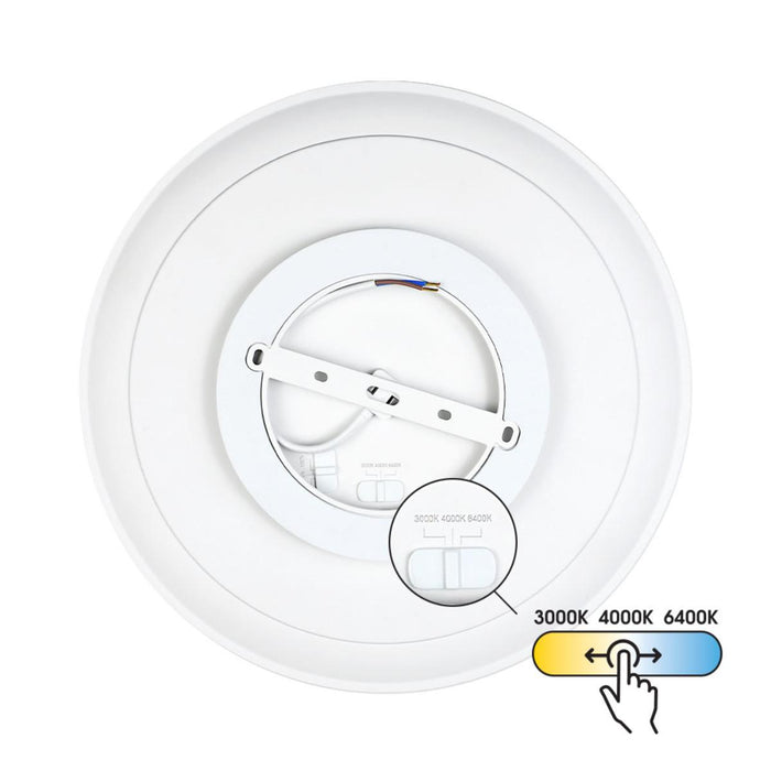 LED ПЛАФОН 24W 30CM CCT DIM 1920LM БЯЛ VIVALUX NANCY