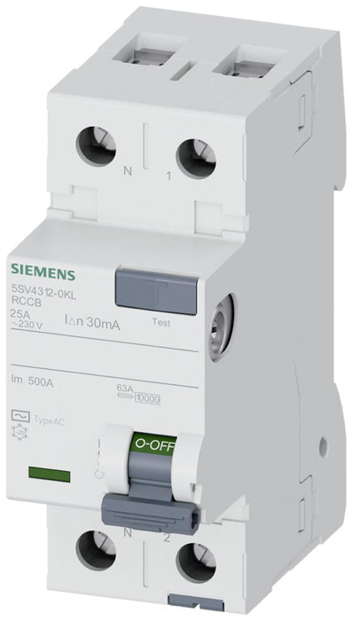 ДТЗ 5SV4 2P 40A 30MA ТИП AC 10KA SIEMENS