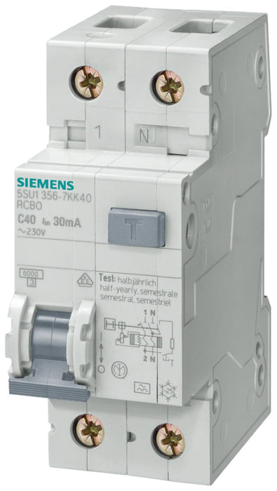 ДТЗ 5SU1 1P+N 10A C 30MA AC 6KA SIEMENS