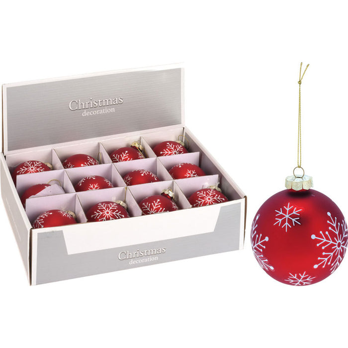 КОЛЕДНА ТОПКА 8CM СТЪКЛЕНА ABR520450