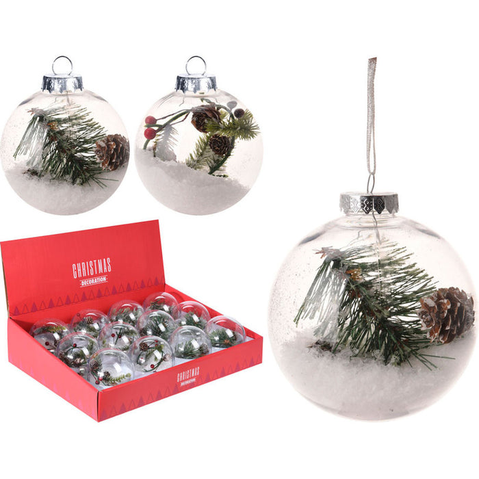 КОЛЕДНА ТОПКА С ДЕКОРАЦИЯ 10CM CAA007310