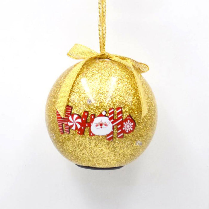 КОЛЕДНА ТОПКА 8CM LED ЗЛАТНА