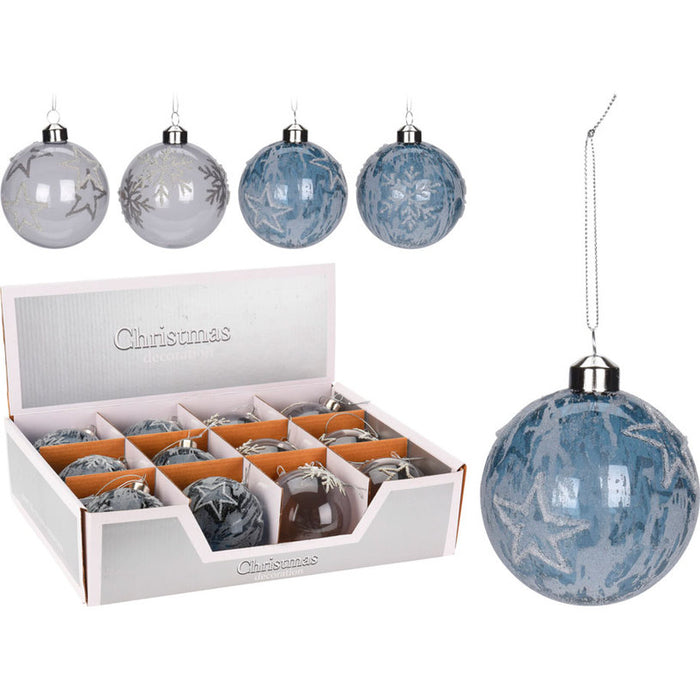 КОЛЕДНА ТОПКА 8CM СТЪКЛЕНА ABT620350