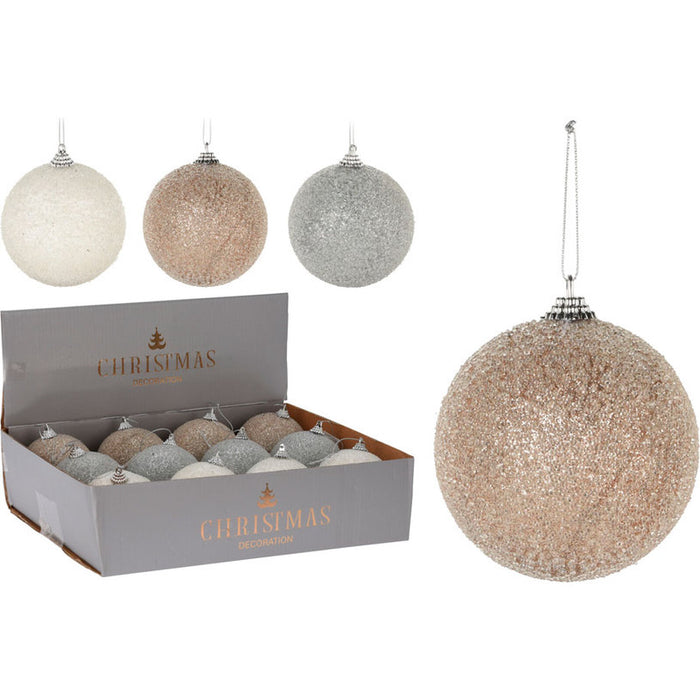 КОЛЕДНА ТОПКА 8CM С МЪНИСТА CAA130490