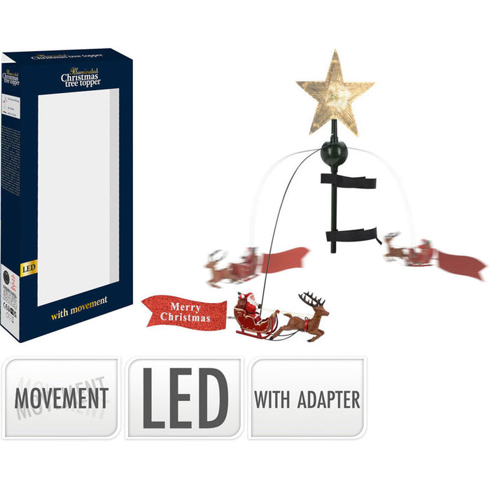 ВРЪХ ЗА ЕЛХА 51CM ДВИЖЕЩ СЕ С ДЯДО КОЛЕДА ABG101120