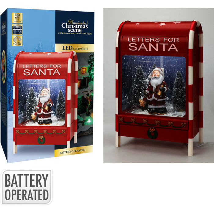 КОЛЕДНА ПОЩЕНСКА КУТИЯ 40CM LED С МУЗИКА XX8324150