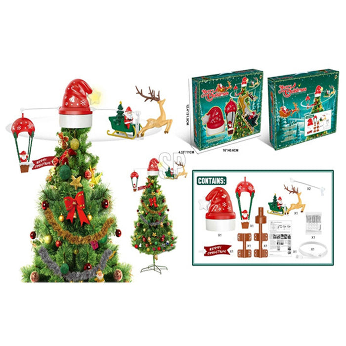 ВРЪХ ЗА ЕЛХА ДВИЖЕЩ СЕ С ДЯДО КОЛЕДА И ДЕКОРАЦИЯ 60CM S26300010