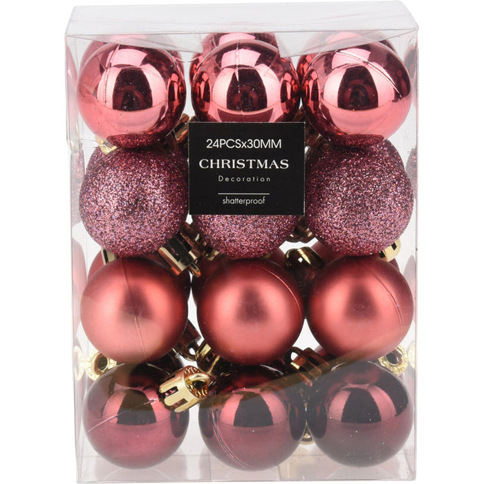 К-КТ КОЛЕДНИ ТОПКИ 3CM 24БР РОЗОВ CAN300260