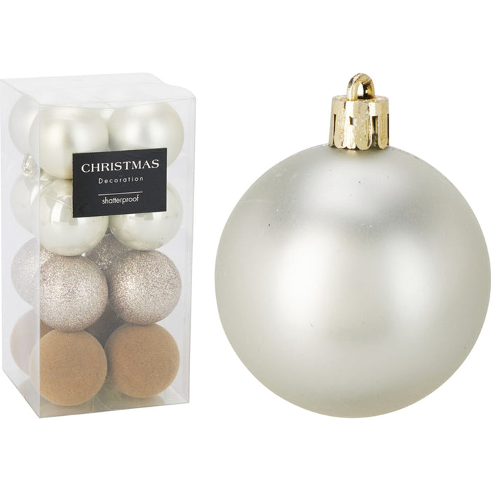 К-КТ КОЛЕДНИ ТОПКИ 5CM 16БР ШАМПАНСКО CAN310000