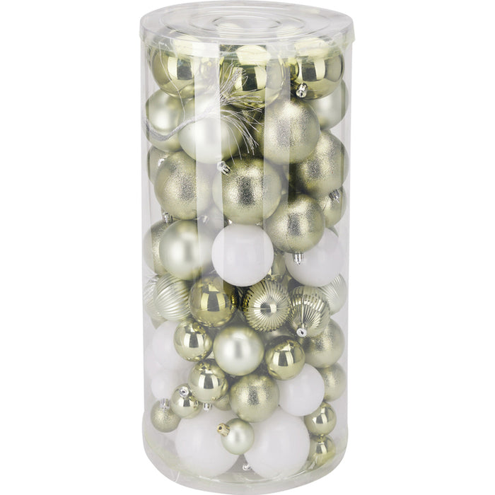 КОМПЛЕКТ КОЛЕДНИ ТОПКИ 100БР ЗЕЛЕН CAR104090