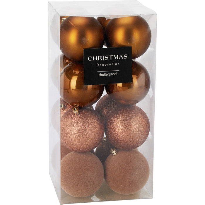 КОМПЛЕКТ КОЛЕДНИ ТОПКИ 8CM 16БР КАФЯВ CAN310220