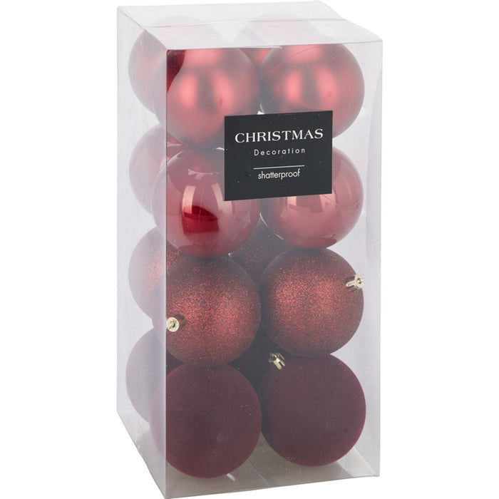 КОМПЛЕКТ КОЛЕДНИ ТОПКИ 8CM 16БР Т. ЧЕРВЕН CAN310250